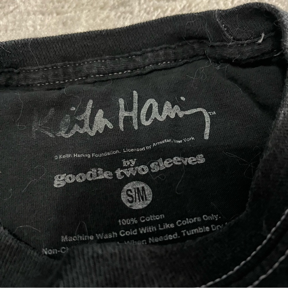 Keith Haring Tie Dye Long Sleeve Graphic Tshirt By Goodie Two Sleeves Size S/M - Picture 3 of 5